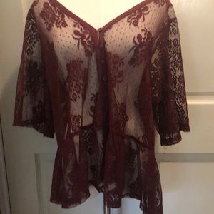 Lane Bryant sheer blouse size 18/20